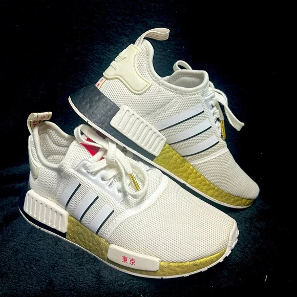 Adidas NMD R1 Tokyo White Gold Red Kids Youth Junior size 6 FY6628
